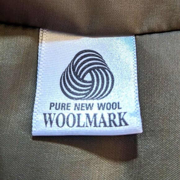 Vintage Dunedin Pure New Wool 14 Green and Beige Plaid Jacket - Picture 12 of 12